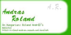 andras roland business card